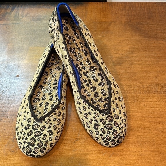 Rothy’s round toe flat ballerina slip on mini cheetah brown tan women’s 7.5 - Picture 10 of 10